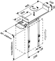 CPU houder NewStar D050 zwart 1 Stuk-2
