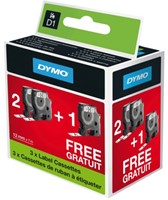 PROMOPACK DYMO D1 12MM 2+1 GRATIS ZW/WT 3 Stuk-2