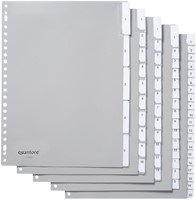 Tabbladen Quantore 23-gaats 12-delig met venster grijs PP-2