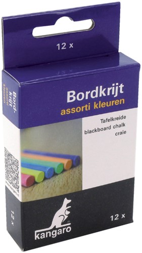 Schoolbordkrijt kleur 12 stuks