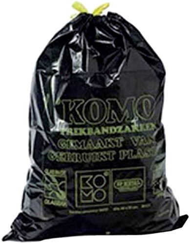 Vuilniszak Komo 60l met trekband 15 stuks op rol-2