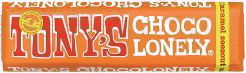 Chocolade Tony's Chocolonely karamel zeezout reep 47gr