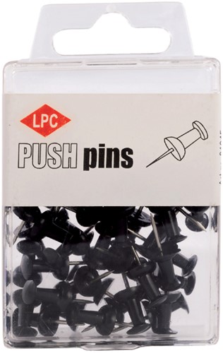 PUSH PINS LPC ZWART 40 Stuk