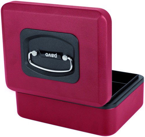 Geldkist Pavo Deluxe 200x160x90mm rood-2