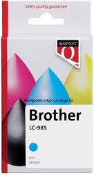 Inktcartridge Quantore alternatief tbv Brother LC-985 blauw