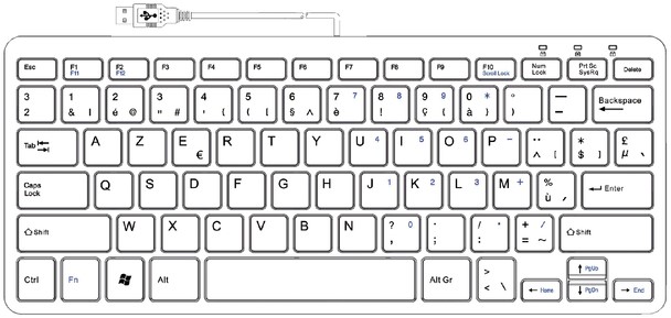 Woordenlijst Aan boord ervaring Ergonomisch toetsenbord R-Go Tools Compact Azerty zilver-wit  One-Stop-Office-Shop.nl