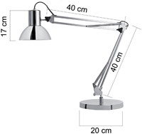 Bureaulamp Unilux Success led chroom-3