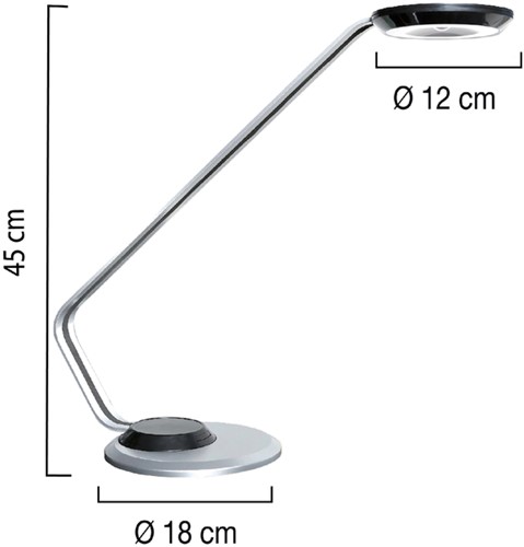 BUREAULAMP UNILUX ULVA LED GRIJS 1 Stuk-2