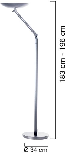 Vloerlamp Unilux Varialux zilvergrijs-2