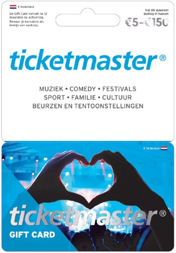 CADEAUKAART LEEG TICKETMASTER 1 Stuk