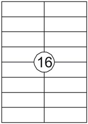 Etiket Rillprint L/I/K 105X37mm 16st per vel 1000 vel