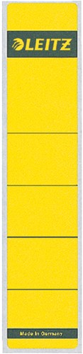 Rugetiket Leitz smal/kort 39x192mm zelfklevend geel