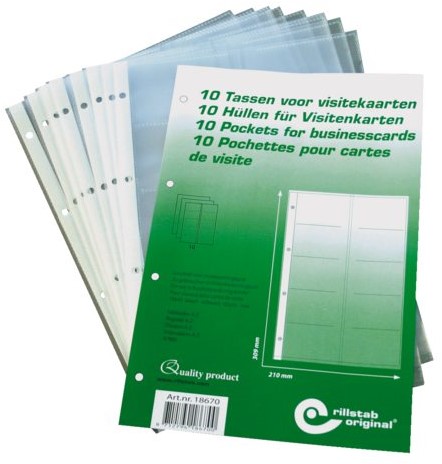 VISITEKAARTTAS RILLSTAB 18670 TBV ALBUM 18640 10 STUK