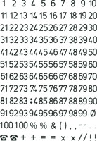 Etiket HERMA 4155 5mm getallen zwart op transparant