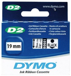 LABELTAPE DYMO 60601 19MMX50M D2 ZWART 1 Stuk