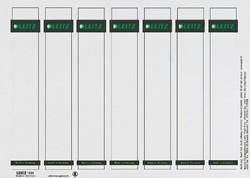 Rug-insteekkaart Leitz smal/kort 31x190mm wit 175 stuks