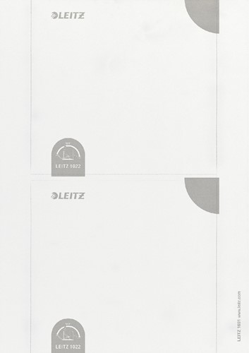 Rug-insteekkaart Leitz breed 56x190mm wit 100 stuks-3