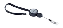Textielkoord Durable 8229 met afrolmechanisme 900mm zwart