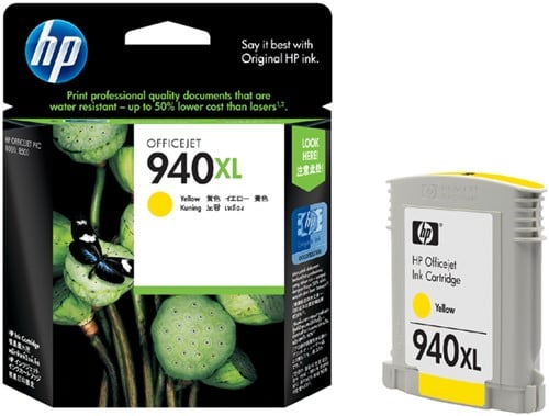 INKCARTRIDGE HP 940XL C4909AE HC GEEL 1 Stuk