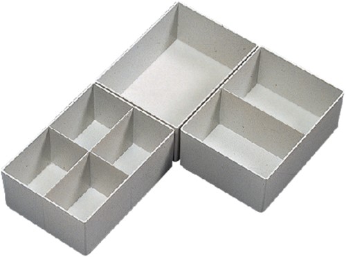 Inzetbak Djois hoog 70x122x168mm 2-vaks grijs-3