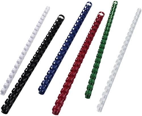 Bindrug GBC 16mm 21rings A4 wit 100 stuks-2