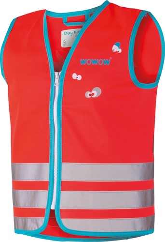Wowow Crazy Monster Jacket fluohesje, rood S (kind)