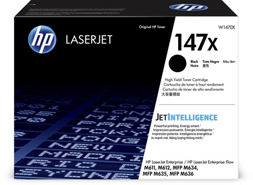 HP toner 147X, 25.200 pagina's, OEM W1470X, zwart