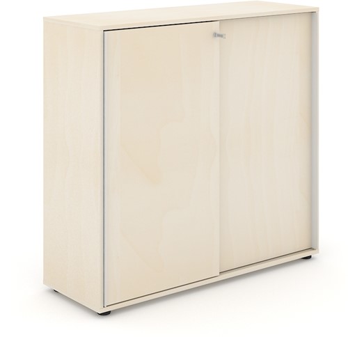 Kast Uni Slide met schuifdeuren berken