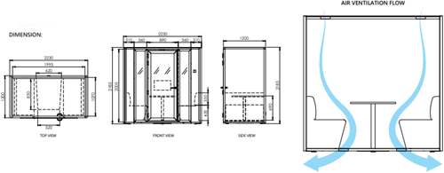 Roof Double Pod met Statafel-3