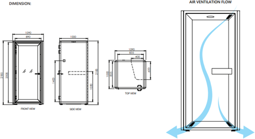 Belcel Roof Single Pod Glas met statafel-3