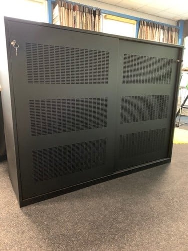 Akoestische schuifdeurkast 120x160x50 cm- zwart - Showroommodel