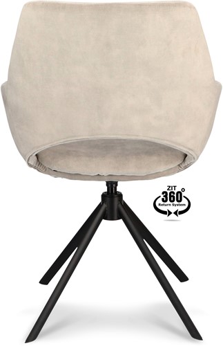 Akos _Armstoel_Adore_Oyster_ - Back