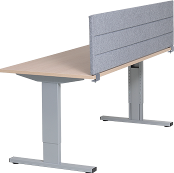 Akoestische wand tbv montage rand tafelblad 40 cm hoog