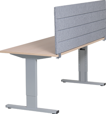 Akoestische wand tbv montage rand tafelblad 60 cm hoog