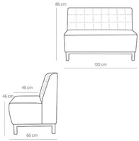 Bank horeca - 120 cm - Bruin-3