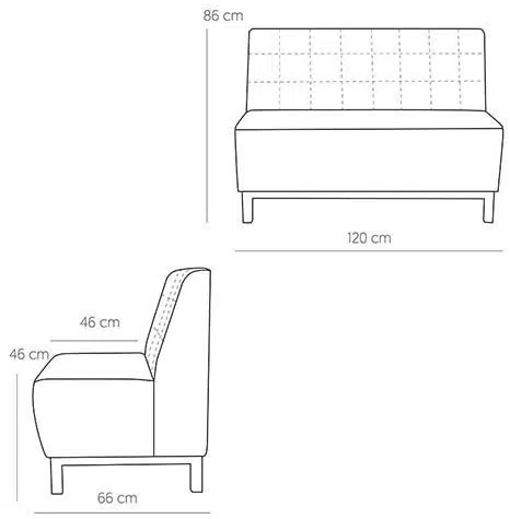 Bank horeca - 120 cm - Bruin-3