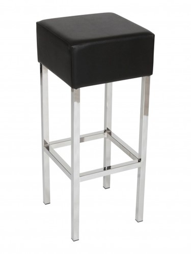 BARKRUK CUBE MET CHROOM ONDERSTEL SEMI-LEDER PER STUK