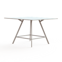 Bridge vergadertafel vierkant 110 cm hoog met voetensteun - verschillende maten-2