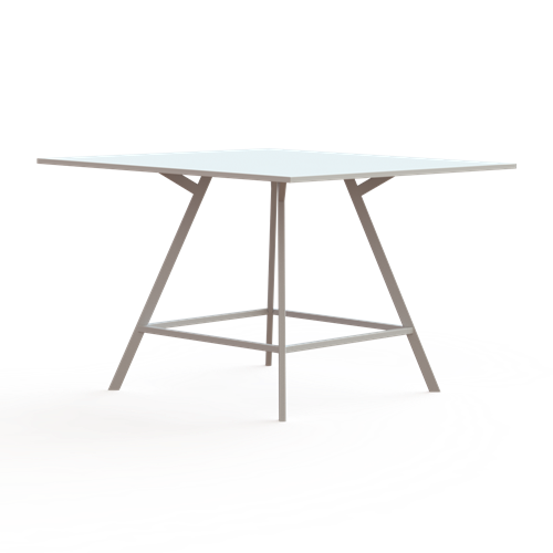 Bridge vergadertafel vierkant 110 cm hoog met voetensteun - verschillende maten-2