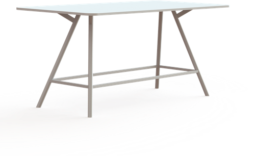 Bridge vergadertafel rechthoek 110 cm hoog met voetensteun-2