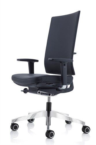 BUREAUSTOEL KOHL ANTEO RUG 63CM SLIMLINE SOFT 5150 LEDER