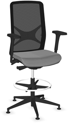 Hoge bureaustoel Wind met hoge rug - hoogte verstelbaar 62,5-87 cm
