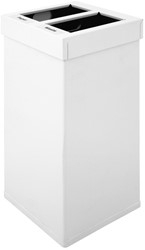 Afvalbak Carro Mix 2x52,5L wit