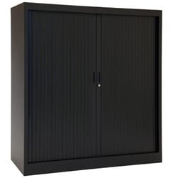 Roldeurkast CHS 105X100X45 zwart incl. 2 legborden