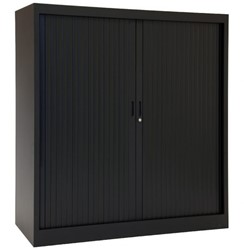 Roldeurkast CHS 105X120X45 zwart incl. 2 legborden