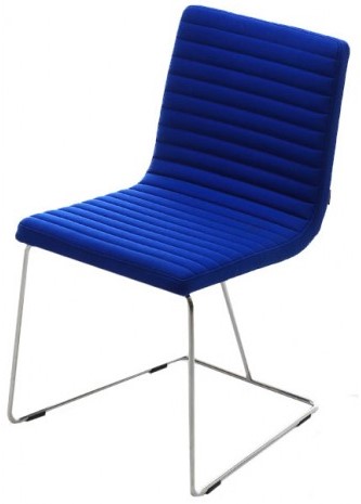 Vergaderstoel Info met verchroomd sledeframe