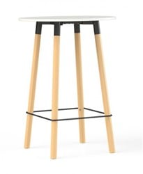 Corner Hoge Tafel Rond Houten Poten