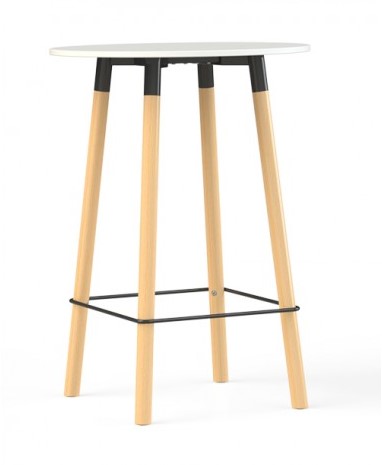 Corner Hoge Tafel Rond Houten Poten