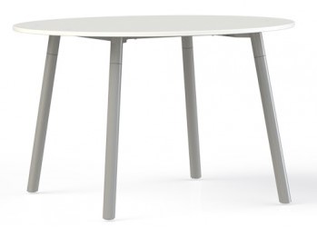 Corner tafel rond metalen poten