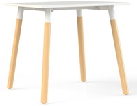 Corner tafel vierkant houten poten